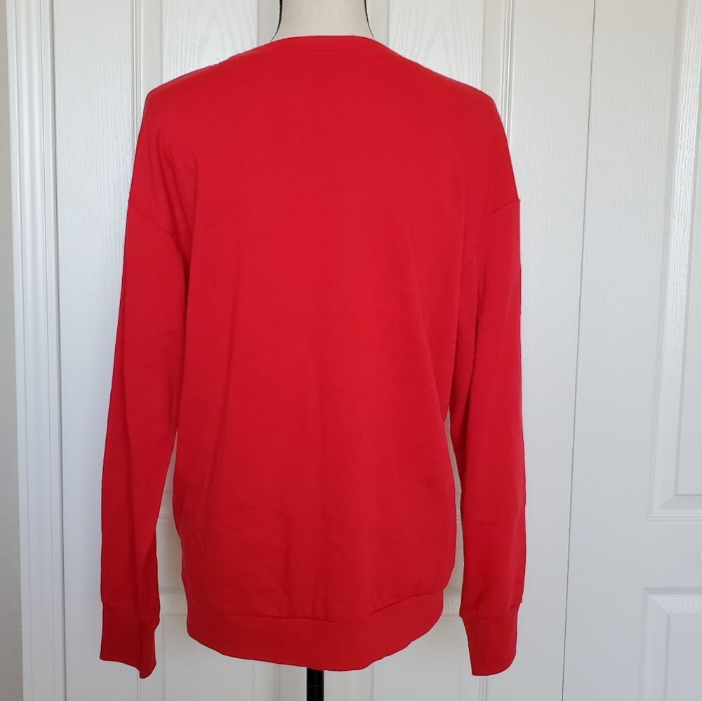 New Junior's Disney Mickey Mouse Red Sweatshirt Sizes Med. and XXL - Picture 3 of 9
